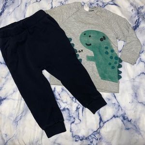 Dino baby boy sweater and sweatpants